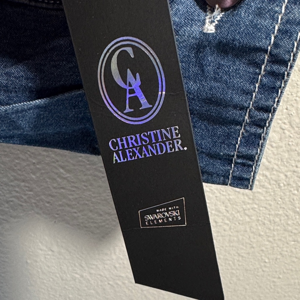 Christine Alexander Blue Denim with Swarovski Elements - Picture 2 of 4
